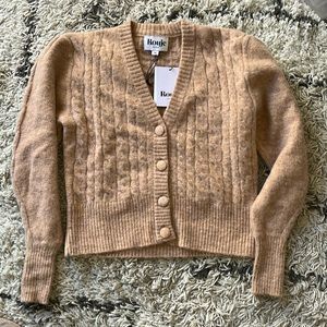 NWT Rouje Paris cropped blush beige cardigan size XS 34